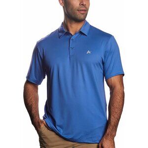 Artic Cool UPF Polo Shirt Men M Performance Moisture Wick Outdoors Royal Blue
